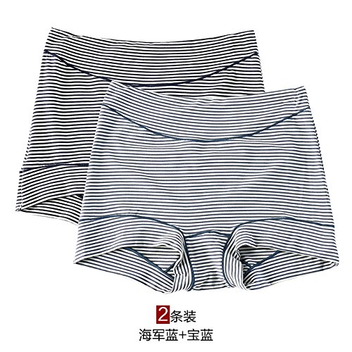 Rey&Qing 2 Ropa Interior Femenina Perfecta Abdomen Cintura Cadera Boxer Tamaño Hacen Que Los Pantalones Seguro,Xl Delgada,Azul Marino Azul