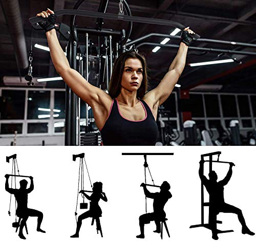 RGLZY Tricep LAT Pull Down Bar, Press Down Bar EVA Completamente Envuelto Sistema de sujeción de máquina de Cable de polea para Gimnasio y construcción de Fuerza Muscular en la Espalda