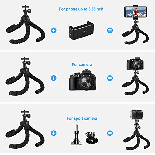 Rhodesy RT-01 Flexible Style Grandes Pulpo Portátil del Soporte del Trípode con Clip Universal para Cualquier Batería de Teléfono GoPro Hero 6 Hero 5 Cámara Xiaomi Yi Acción Cámara