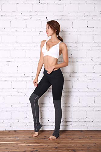 RHSMP Sujetador Deportivo para Mujer en Forma de Palangre Chaleco de Cultivo de Yoga Largo Entrenamiento de Fitness Correr Sujetador Femenino con Camiseta(S, White)