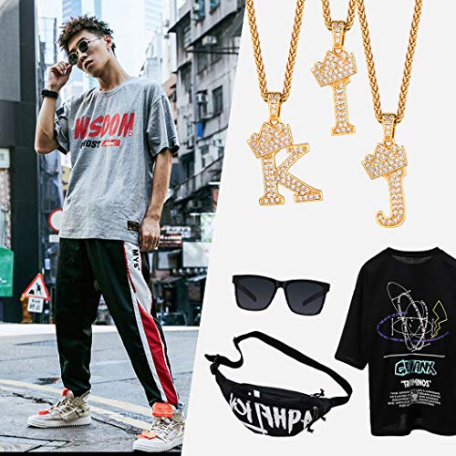 Richsteel Colgante Letra k Oro colgnates Mujer Letra Colgante de Letra Dorada Hip Hop Rap Regalo Richsteel Colgante Letra k Oro colgnates Mujer Letra Colgante de Letra Dorada Hip Hop Rap Regalo