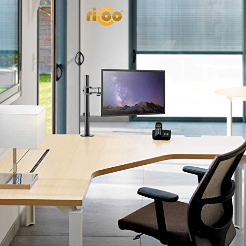 RICOO TS5611 Soporte Monitor Mesa Giratorio Inclinable Pantalla PC 12-30 Pulgadas (30-76cm) Pie Ajustable Monitores Ordenador VESA 100x100