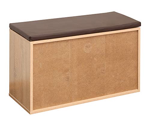 RICOO WM035-ES-B Banco Zapatero 79x49x30 Armario Interior con Asiento Organizador Zapatos Mueble recibidor Perchero Entrada Madera Roble marrón RICOO WM035-ES-B Banco Zapatero 79x49x30 Armario Interior con Asiento Organizador Zapatos Mueble recibidor Perchero Entrada Madera Roble marrón