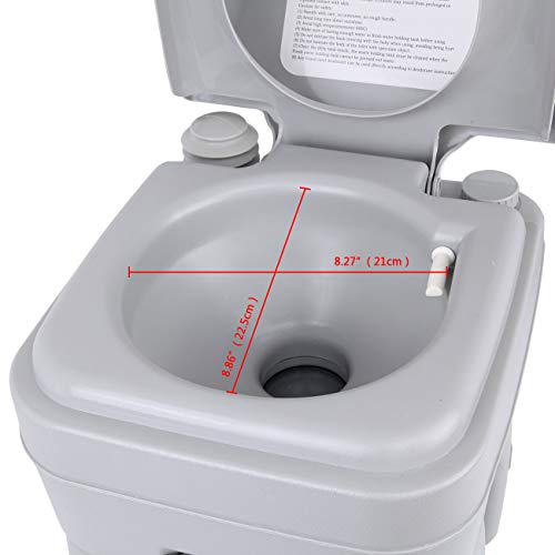 Ridgeyard camping WC 20 l Deluxe Travel portable WC para autocaravana Caravan Ridgeyard camping WC 20 l Deluxe Travel portable WC para autocaravana Caravan