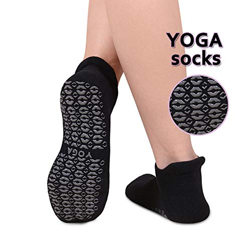 Ridirun Calcetines Pilates Yoga, Calcetines Antideslizantes Mujer Hombre pour Yoga, Pilates, Ballet,Fitness Antideslizantes,EU 35-42