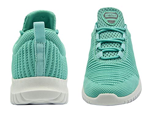 riemot Zapatillas Deportivas de Mujer, Zapatos para Correr Deporte al Aire Libre Running Fitness Gimnasio Súper Ligeras y Transpirables Sneakers Calzado Casual, Verde EU 40