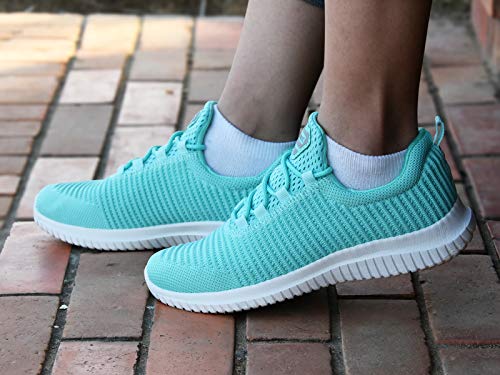 riemot Zapatillas Deportivas de Mujer, Zapatos para Correr Deporte al Aire Libre Running Fitness Gimnasio Súper Ligeras y Transpirables Sneakers Calzado Casual, Verde EU 40