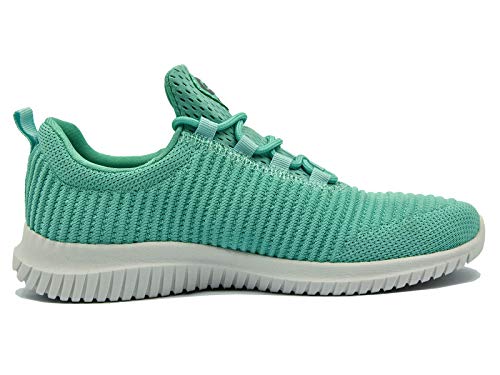 riemot Zapatillas Deportivas de Mujer, Zapatos para Correr Deporte al Aire Libre Running Fitness Gimnasio Súper Ligeras y Transpirables Sneakers Calzado Casual, Verde EU 40