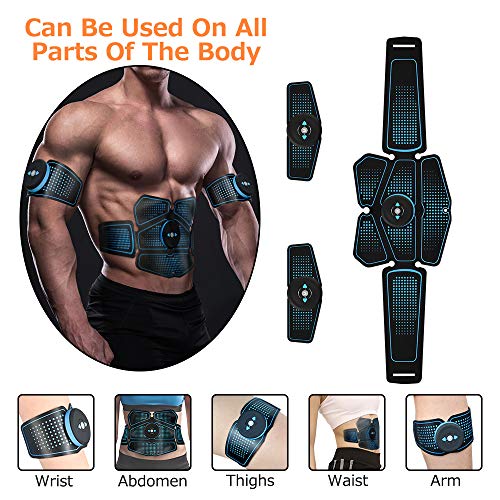 RIIMUHIR EMS Electroestimulador EMS Estimulación Muscular del Dispositivo De Entrenamiento Estimulador Muscular Profesional del Entrenador Abdominal EMS Ejercitador del Abdomen/Brazo/piernas/Cintura