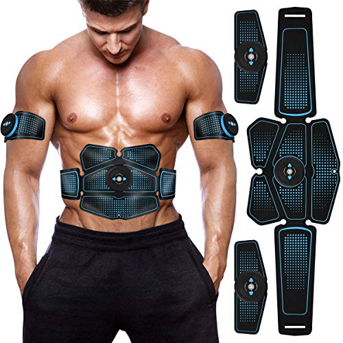 RIIMUHIR EMS Electroestimulador EMS Estimulación Muscular del Dispositivo De Entrenamiento Estimulador Muscular Profesional del Entrenador Abdominal EMS Ejercitador del Abdomen/Brazo/piernas/Cintura