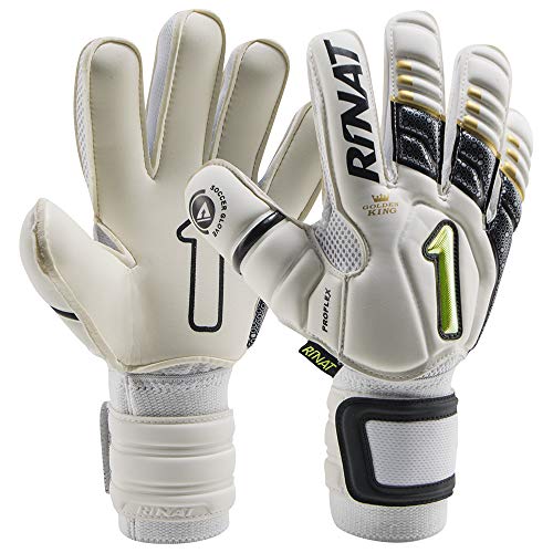 Rinat Uno Premier Gk Semi Guante De Portero, Unisex Adulto, Blanco/Oro, 9 Rinat Uno Premier Gk Semi Guante De Portero, Unisex Adulto, Blanco/Oro, 9