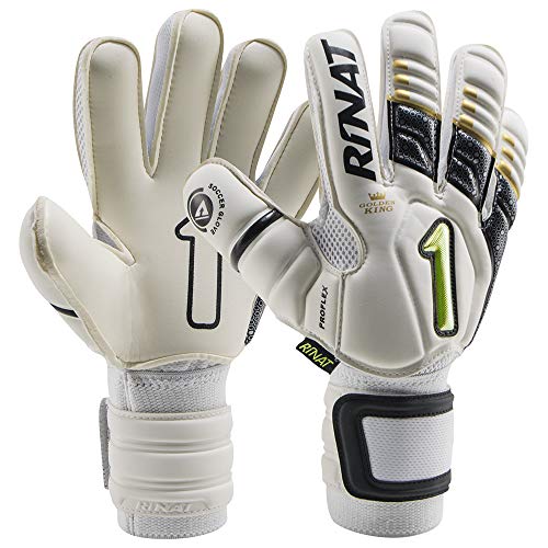 Rinat Uno Premier Gk Semi Guante De Portero, Unisex Adulto, Blanco/Oro, 9