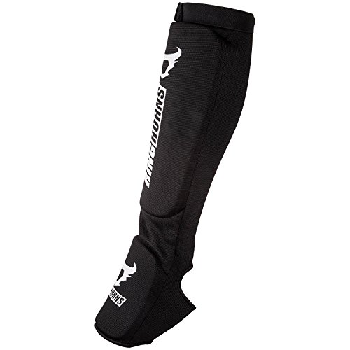 Ringhorns Charger Espinilleras de Boxeo, Unisex Adulto, Negro, Talla Única Ringhorns Charger Espinilleras de Boxeo, Unisex Adulto, Negro, Talla Única