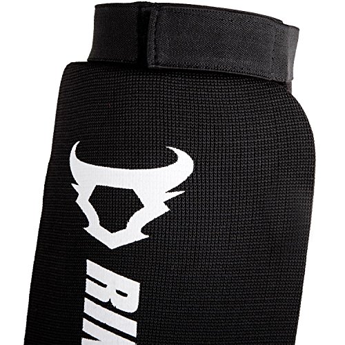 Ringhorns Charger Espinilleras de Boxeo, Unisex Adulto, Negro, Talla Única Ringhorns Charger Espinilleras de Boxeo, Unisex Adulto, Negro, Talla Única