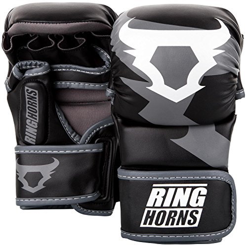 Ringhorns Charger Guantes Sparring de MMA, Unisex Adulto, Negro, L/XL Ringhorns Charger Guantes Sparring de MMA, Unisex Adulto, Negro, L/XL