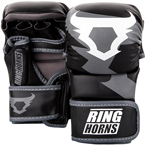 Ringhorns Charger Guantes Sparring de MMA, Unisex Adulto, Negro, L/XL