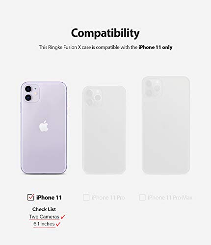 Ringke Fusion Diseñado para Funda iPhone 11, Espalda Transparente Prevención de Golpes Parachoque TPU Carcasa iPhone 11 6.1 Pulgadas (2019) - Transparente Ringke Fusion Diseñado para Funda iPhone 11, Espalda Transparente Prevención de Golpes Parachoque TPU Carcasa iPhone 11 6.1 Pulgadas (2019) - Transparente
