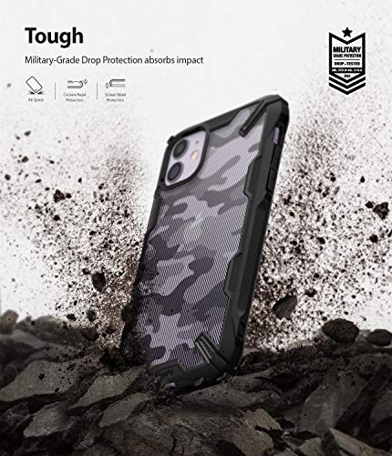 Ringke Fusion-X DDP Diseñado para Funda Apple iPhone 11, Transparente al Dorso Carcasa iPhone 11 6.1" Protección Resistente Impactos TPU + PC Funda para iPhone 11 2019 - Camo Black