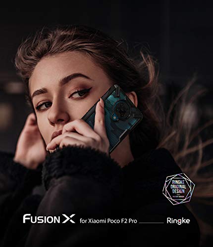 Ringke Fusion-X Diseñado para Funda Xiaomi Redmi K30 Pro, Carcasa Protección Resistente Impactos TPU + PC Funda para Xiaomi Poco F2 Pro - Camo Black