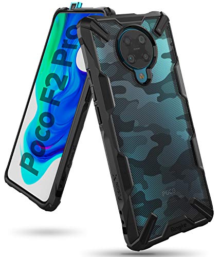 Ringke Fusion-X Diseñado para Funda Xiaomi Redmi K30 Pro, Carcasa Protección Resistente Impactos TPU + PC Funda para Xiaomi Poco F2 Pro - Camo Black