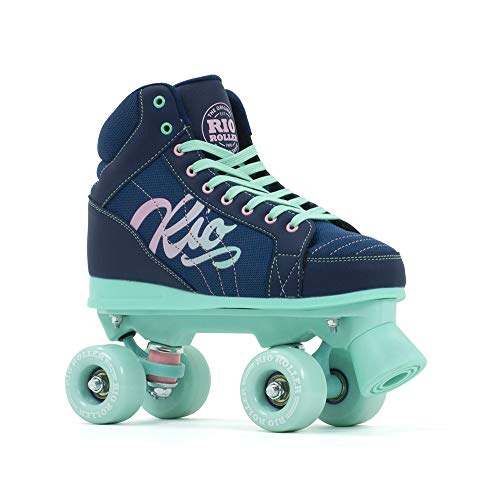 Rio Roller Lumina Adults Patines, Adultos Unisex, Navy/Green (Multicolor), 39.5 Rio Roller Lumina Adults Patines, Adultos Unisex, Navy/Green (Multicolor), 39.5