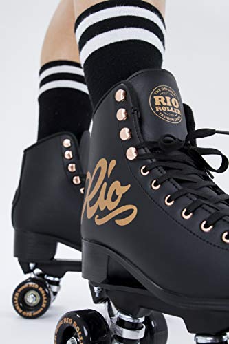 Rio Roller Quad Skates Patines Patinaje Infantil, Juventud Unisex, Rosa (Rose Black), 38 Rio Roller Quad Skates Patines Patinaje Infantil, Juventud Unisex, Rosa (Rose Black), 38