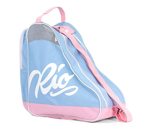 Rio Roller Script Skate Bag, Bolsa de tela y de playa Unisex Adulto, Multicolor (Blue/Pink), 24x15x45 cm (W x H x L)
