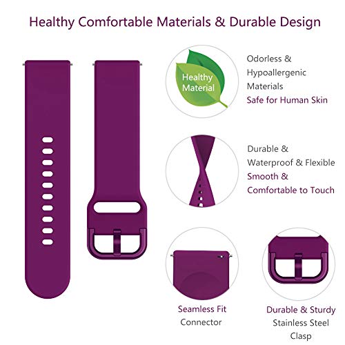 RIOROO Correa Compatible para Fitbit Versa Pulsera/Versa 2 Correa/Versa Lite Correas/Blaze Pulseras,Silicona Banda de Reloj para Hombres Mujeres, Deportivo Recambio de Pulsera Uvas moradas,S RIOROO Correa Compatible para Fitbit Versa Pulsera/Versa 2 Correa/Versa Lite Correas/Blaze Pulseras,Silicona Banda de Reloj para Hombres Mujeres, Deportivo Recambio de Pulsera Uvas moradas,S