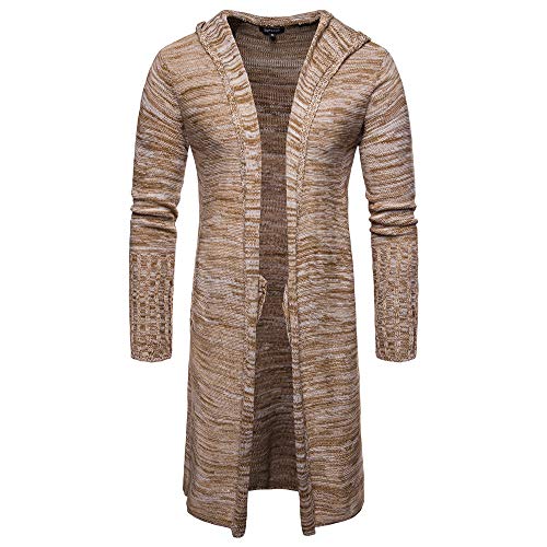 riou Chaqueta Cardigan de Manga Larga de Punto sólido con Capucha de Color sólido de Invierno para Hombre Casual y cálida riou Chaqueta Cardigan de Manga Larga de Punto sólido con Capucha de Color sólido de Invierno para Hombre Casual y cálida