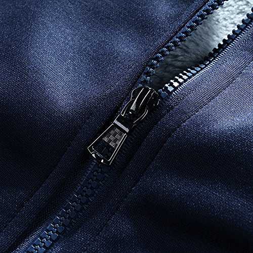 riou Chaqueta con Capucha Forro Polar Sudadera con Capucha Hombres de Manga Larga Hoodie Casual Abrigo Otoño-Invierno Chandal riou Chaqueta con Capucha Forro Polar Sudadera con Capucha Hombres de Manga Larga Hoodie Casual Abrigo Otoño-Invierno Chandal