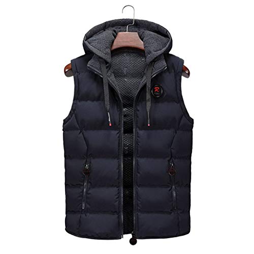 riou Hombre Invierno Cálido Chalecos Calor Cremallera Sin Mangas Chaleco con Capucha De Plumas Chaquetas Acolchado Cazadoras Abrigo Outwear Tops riou Hombre Invierno Cálido Chalecos Calor Cremallera Sin Mangas Chaleco con Capucha De Plumas Chaquetas Acolchado Cazadoras Abrigo Outwear Tops