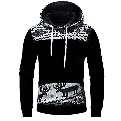 riou ¡Oferta Sudaderas con Capucha para Hombre Cosy Chaqueta Deportiva Sudadera con Cremallera Completa Ecosmart Hoodie Casual Jerséis Top Blouse ¡Caliente! (Navidad-Black, M) riou ¡Oferta Sudaderas con Capucha para Hombre Cosy Chaqueta Deportiva Sudadera con Cremallera Completa Ecosmart Hoodie Casual Jerséis Top Blouse ¡Caliente! (Navidad-Black, M)