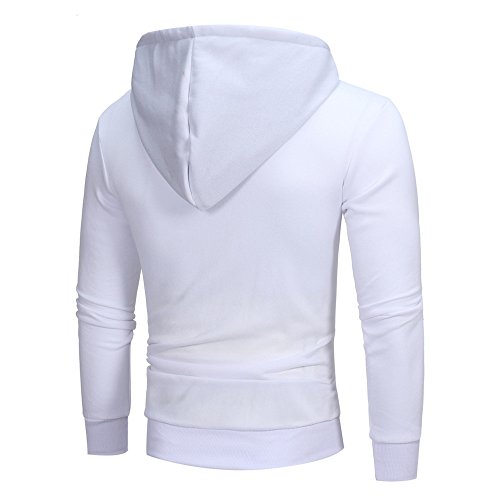 riou Sudadera con Capucha de Cremallera de Manga Larga Slim Fit para Hombre con Blusa Outwear de Bolsillo Chaqueta Irregular de la Personalidad