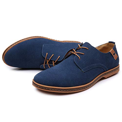 riou Zapatos Casuales de Hombre con Cordones Zapatos de Negocios Zapatos Oxford Moda Cuero Sólido Sneakers Negro Azul Gris Blanco 38-48 riou Zapatos Casuales de Hombre con Cordones Zapatos de Negocios Zapatos Oxford Moda Cuero Sólido Sneakers Negro Azul Gris Blanco 38-48