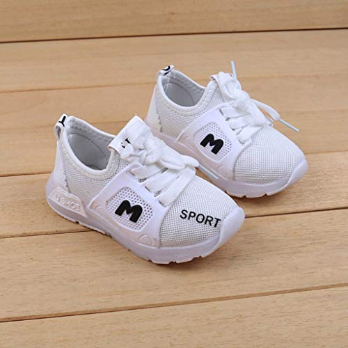 Riou Zapatos LED Niños Niñas 7 Color Zapatillas Deportivas Unisex Zapatillas de Correr Transpirables Antideslizante Zapatillas Ligeras Chicos Chicas Zapatos Calzado