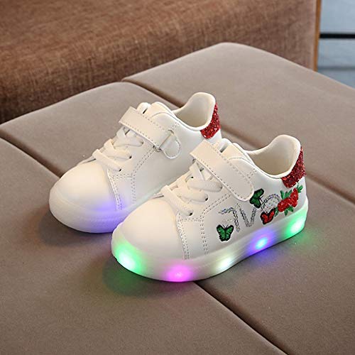 Riou Zapatos LED Niños Niñas Zapatillas Deportivas Unisex Calzado Deportivo Luces Zapatos Iluminados Lentejuelas Bordado Antideslizante Chicos Chicas Zapatos Calzado Riou Zapatos LED Niños Niñas Zapatillas Deportivas Unisex Calzado Deportivo Luces Zapatos Iluminados Lentejuelas Bordado Antideslizante Chicos Chicas Zapatos Calzado
