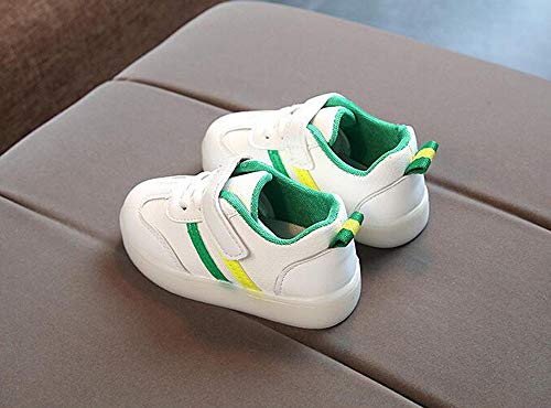 Riou Zapatos LED Niños Niñas Zapatillas Deportivas Unisex Calzado Rayas Antideslizante Bebe Chicos Chicas Zapatos Calzado Fitness Sneakers Ligero Transpirable