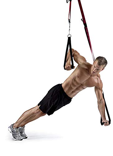 RIP 60 Entrenamiento en Suspensión Trainer Bodyweight Fitness Resistance Straps Trainer Ejercicio 12 DVD, póster de Ejercicios, Tabla de Ejercicios y guía de nutrición