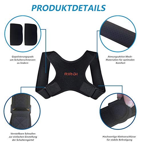 RIRGI Corrector de Postura, Cinturón Postura Corrección Lumbar Apoyo para Hombres y Mujer, Corrector de Postura para Espalda, Ajustable y Cómoda (M) RIRGI Corrector de Postura, Cinturón Postura Corrección Lumbar Apoyo para Hombres y Mujer, Corrector de Postura para Espalda, Ajustable y Cómoda (M)