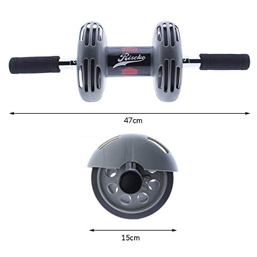 Riscko Wonduu Rueda Abdominal Power Stretch Roller AB Roller con Mangos de Espuma Riscko Wonduu Rueda Abdominal Power Stretch Roller AB Roller con Mangos de Espuma