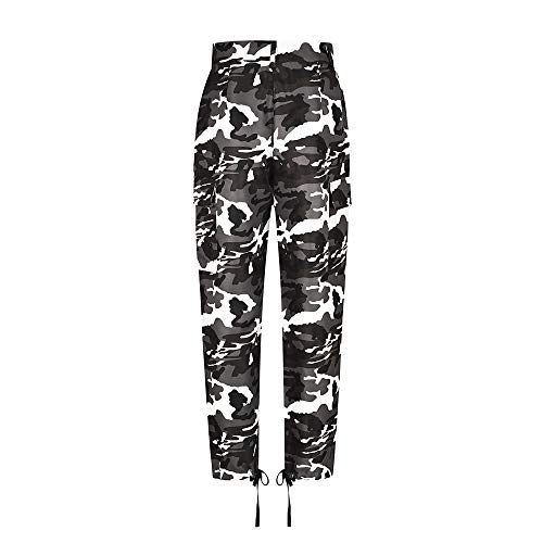 RISTHY Pantalones Cargo Mujer Pantalones de Camuflaje Pantalones de Camo para Mujer Pantalones Militares Mujer Pantalones Casuales para Ejército Militar Combat