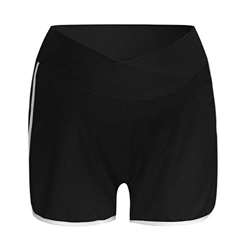 RISTHY Pantalones Cortos Premamá Pantalones de Deporte Leggings Pantalón de Yoga Pijamas Push Up Elástico Talle Bajo para Barriga Mujer Embarazada Maternidad