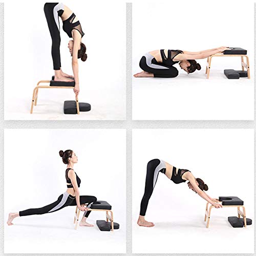 Ritapreaty Taburete de Yoga, Banco de Yoga con Soporte para la Cabeza, Silla de inversión de Yoga Multifuncional Taburete para la Familia, Gimnasio para aliviar la Fatiga