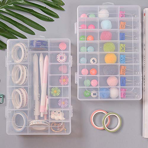 Ritte Ajustable Caja de Almacenamiento de Plástico con 24 Compartimentos para Joyas con Separadores Extraíbles Grifri Caja Grande Joyería Organizador Contenedor de Herramientas (Transparente) Ritte Ajustable Caja de Almacenamiento de Plástico con 24 Compartimentos para Joyas con Separadores Extraíbles Grifri Caja Grande Joyería Organizador Contenedor de Herramientas (Transparente)