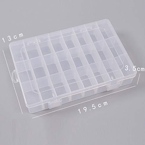 Ritte Ajustable Caja de Almacenamiento de Plástico con 24 Compartimentos para Joyas con Separadores Extraíbles Grifri Caja Grande Joyería Organizador Contenedor de Herramientas (Transparente) Ritte Ajustable Caja de Almacenamiento de Plástico con 24 Compartimentos para Joyas con Separadores Extraíbles Grifri Caja Grande Joyería Organizador Contenedor de Herramientas (Transparente)