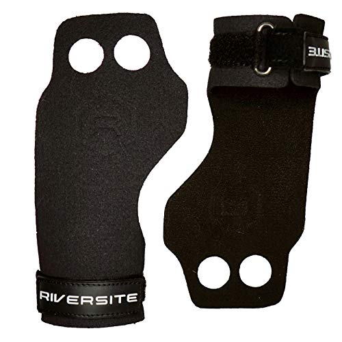 Riversite RX - Black Grips Crossfit Calleras negras de microfibra para entrenamiento Cross Training , dominadas, muscle ups y protección de manos