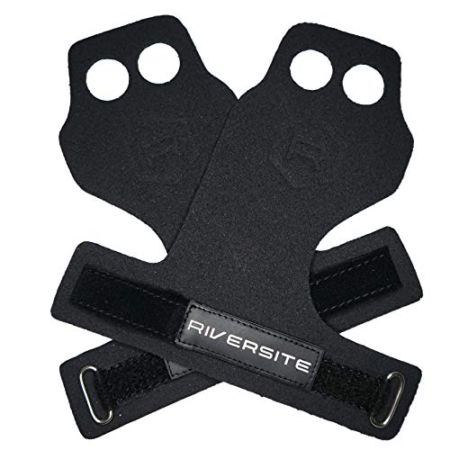 Riversite RX - Black Grips Crossfit Calleras negras de microfibra para entrenamiento Cross Training , dominadas, muscle ups y protección de manos