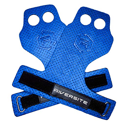 Riversite RX - Blue Grips Crossfit Calleras azul de microfibra para entrenamiento Cross Training , dominadas, muscle ups y protección de manos