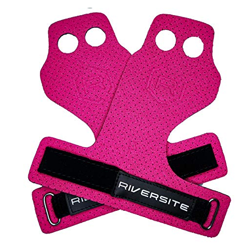 Riversite RX - Pink Grips Crossfit Calleras rosas de microfibra para entrenamiento Cross Training , dominadas, muscle ups y protección de manos
