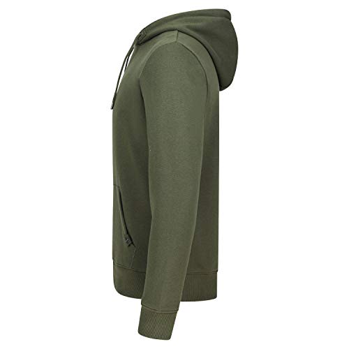 riverso - Sudadera con Capucha para Hombre RIVTheo con Bolsillos de Canguro, Corte Regular de un Solo Color, algodón, Gris, marrón, Verde, Rojo, Azul, Negro Ivy Green (12400) XL